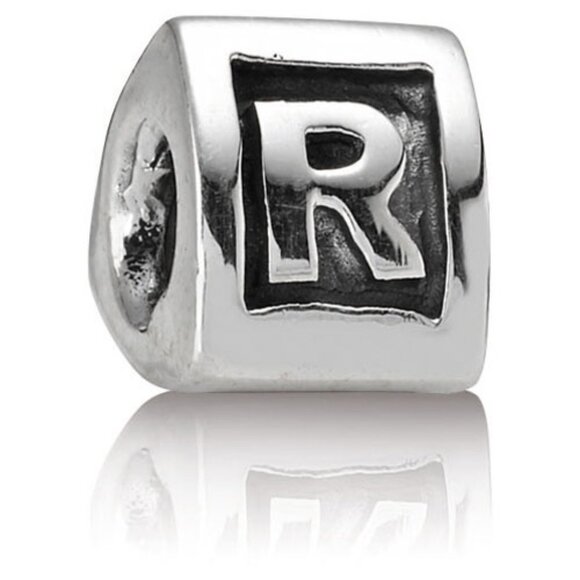Pandora Jewelry - PANDORA Alphabet Letter - R - Authentic Sterling Silver Three Sided